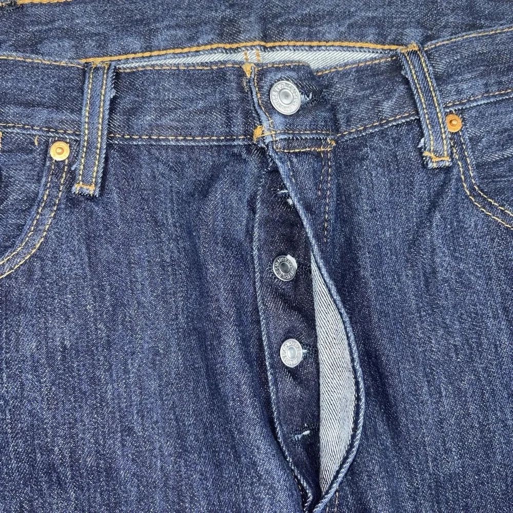 Levi's 501 Jeans Mens 38x34 Straight Leg Button Fly Dark Wash Casual Workwear